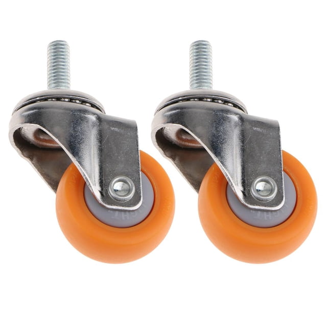 Almencla 2x Swivel Castor Wheel Nylon Stem Mount Trolley Caster Rubber Base 1.5inch