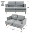 thumbnail image 4 of Gericco Loveseat Sofa, Mid Century Modern Decor Love Seat Couches for Living Room（Gray）, 4 of 7