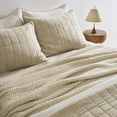 thumbnail image 3 of EVERGRACE Chunky Chenille Knit Throw Blanket for Couch, Soft Luxurious Oversized King Moss Stitch Blanket for Bed, Large Cozy Farmhouse Knitted Throw for Sofa, Beige, 92" x108", 3 of 8