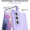 thumbnail image 4 of for Samsung Galaxy S21 Case Clear, Transparent Thin Slim Flexible TPU Cute Rubber Cover Aesthetic Design, Soft Silicone Grip for Women Girl, Non-Yellowing Protective Bumper, Light Purple, 4 of 13