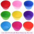 thumbnail image 3 of Forros de Silicona para Magdalenas, 45 Piezas Forros de Silicona Reutilizables para Hornear, Forros Antiadherentes para Tazas de Muffins para Bolas de Pastel, Muffins, Muffins y Dulces, Colores Brillantes Surtidos-- Sailing  Electrónica, 3 of 5