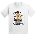 thumbnail image 3 of Inktastic Monkey I Love Hanging out with My Grandpa Youth T-Shirt, 3 of 5