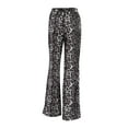 thumbnail image 3 of LbsKUS Leopard Print Jeans for Women Oversized Wide Leg High Waisted Denim Pants Hip Hop Y2k Pant Vintage Baggy Trousers No Belt,Brown,L, 3 of 7