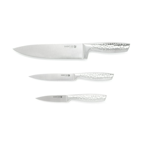 Sabatier 3 PC Textured Stainless Steel Hollow Handle Chef Set