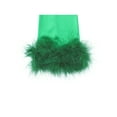 thumbnail image 4 of Women's Satin Hooked Finger Gloves Feather Cuffs Fingerness Costplay Sleeves for Christmas Dance 1920s Party Dark Green, 4 of 7