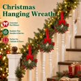 Set of Mini Christmas Wreaths with Bow for Kitchen Cabinet Doors, Small ...