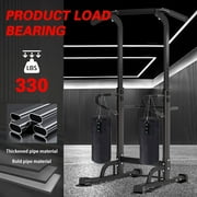 SOGES Power Tower Dip Station Pull Up Bar Multi-Function Strength Training Fitness Workout Station for Home Office Gym, Black, 330lbs