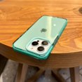 thumbnail image 5 of for iPhone 15 Pro Max Phone Case 6.7 inch, Aesthetic Trendy for Women Girls, Shockproof Transparent Soft TPU Green, 5 of 11