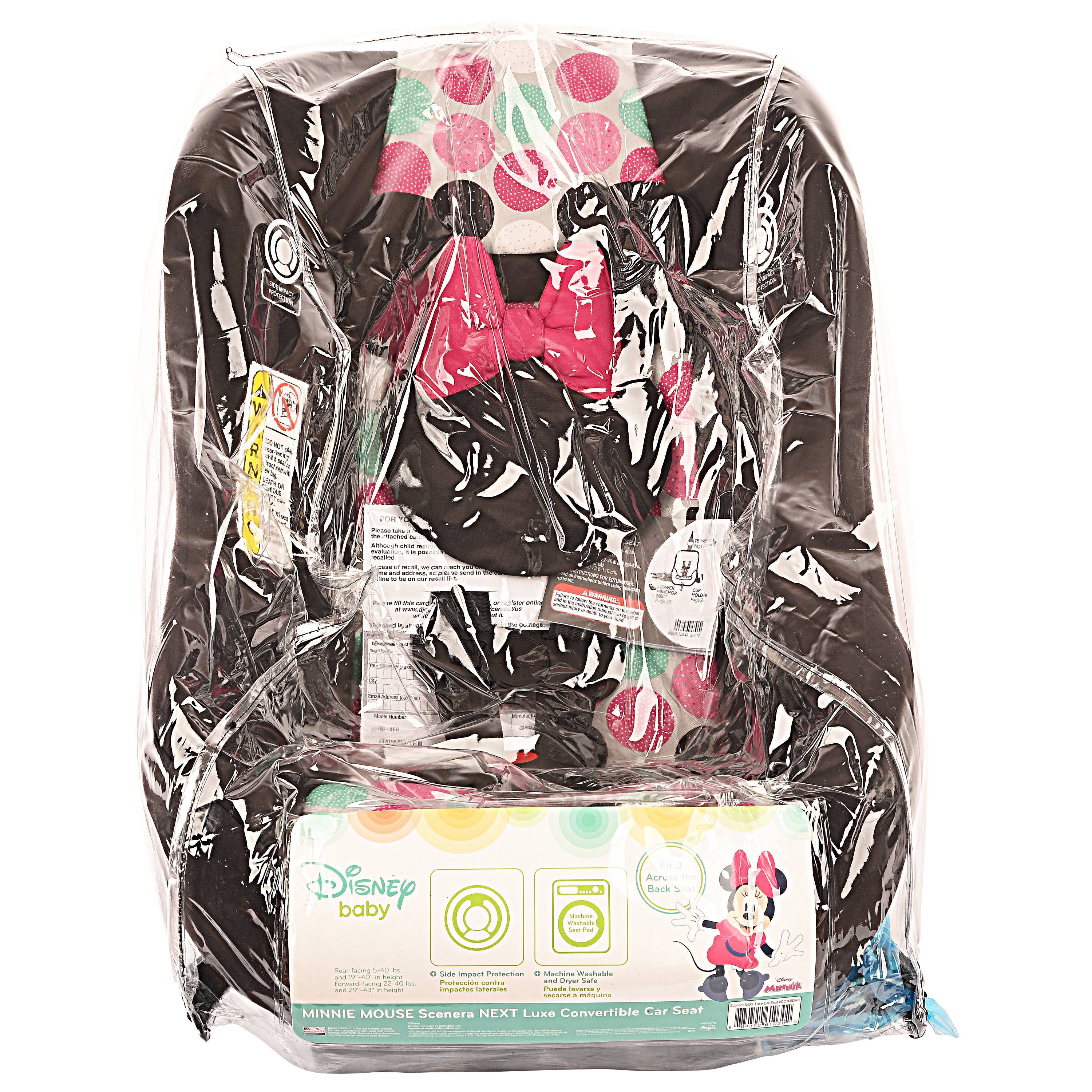 minnie mouse scenera next luxe convertible car seat