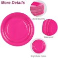 thumbnail image 3 of 72 Pieces 9 Inch Hot Pink Paper Plates Disposable Heavy Duty Paper Plates Decorative Dinner Dessert Plate Bulk for Parties, Holidays, Picnics, 3 of 7