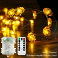 thumbnail image 4 of Pumpkin String Lights 9.8ft 30 LEDs Halloween Lights Battery Powered with Remote Decorative Lights for Thanksgiving Autumn Party Indoor Fall Outdoor Halloween Decor, 4 of 6