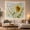 Single Sunflower, variant on Watercolor Sunflower Painting Against White Background, Cheerful Boho for Art Lovers, Home Wall Decor, Birthday Gift, Tapestry Wall Hanging for Bedroom and Living Room