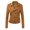 Brown, variant on Lilgiuy Fashion Womens Jacket Solid Long Sleeve Zipper Pocket Outerwear Tops Short Coat for Tennis Running