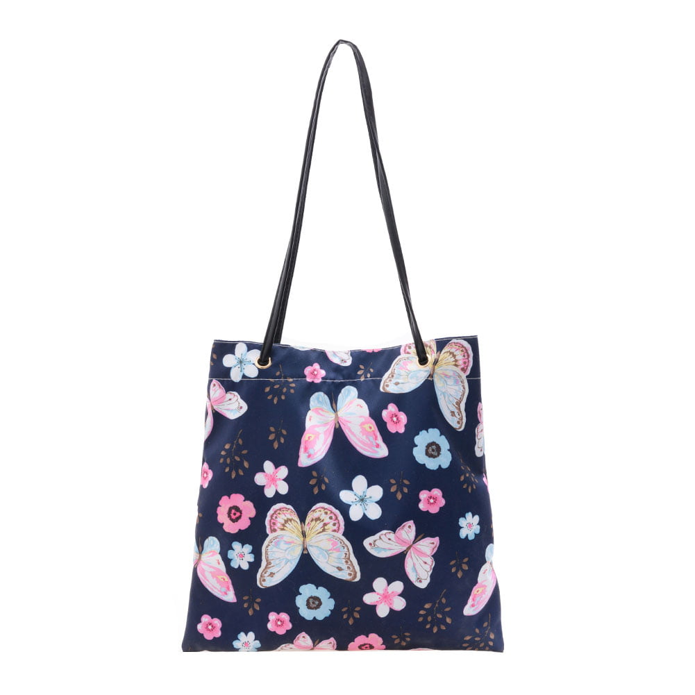 Butterfly Womens Canvas Shoulder Hand Bag Tote Bag zippered bag 