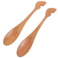 thumbnail image 2 of 2 Pcs Kitten Stirring Spoon Cartoon Coffee Spoon Long Handle Honey Stir Bar Teaspoon Wooden Cutlery Tableware Kitchen Tools, 2 of 8
