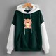 thumbnail image 1 of ICHUANYI Clearance Women's New Fall And Winter Color Blocking Long-sleeved Hooded Loose Large Size Casual Sweater Women ICHUANYI "ICHUANYI", 1 of 3