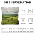 thumbnail image 5 of Creowell Green Field Clouds Houses Fashion Style Dirt-Resistant Throw Pillow Covers for Couch Sofa Bed Living Room Bedroom Aesthetic Decorative Year-Round Pillow Case 1PC 12x12in, 5 of 5