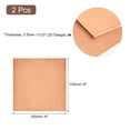 thumbnail image 2 of Unique Bargains Pure Copper Sheet, 2pcs 4' x 4' x 0.03' 20 Gauge T2 Copper Metal Plate for Crafts, Electrical Repairs, 2 of 5