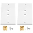 thumbnail image 2 of 2 Pack Single Gang 1.0 Speaker Wire Wall Plate (Banana Plug Wall Plate) for 1.0 Speaker, White, 2 of 10