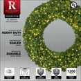thumbnail image 2 of Red Sleigh Sequoia Fir Commercial-Grade Traditional Christmas Wreath and Matching Christmas Garland Greenery (60" Wreath, Warm White LED Lights), 2 of 7