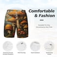 thumbnail image 5 of Lsque Mens Swim Trunks Vintage Cloud Mushroom Pattern - Bathing Suit Compression Liner - Beach Swim Shorts Swimwear - (S-3XL) - Stretch Quick Dry -X-Large, 5 of 9