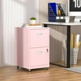 thumbnail image 2 of 2 Drawer Rolling File Cabinet with Lock,Filing Cabinets for Home Office,Two Drawer File Cabinet, Mobile Under Desk File Cabinets,Printer Stand with Wheels Fit Letter/A4,Assembly Required, 2 of 7