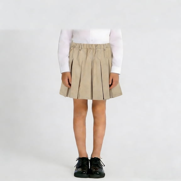Girls' Skirts for School Pleated Skirt for Girls Beige Girls School Uniforms Back To School Outfits for Girls 9-10 Years
