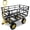 Black&Yellow, variant on Biotree Heavy Duty Steel Garden Cart 1500lbs Capacity, 6.35 cu ft, 40.55 inch x 27.56 inch Folding Utility Wagon with Double-Layer Removable Side, Black