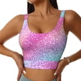 thumbnail image 2 of Uemuo Fun Rainbow Pattern Women's Sports Bra - High Impact Support, Breathable, and Comfortable Athletic Bra for Running, Yoga, and Workouts, 2 of 9