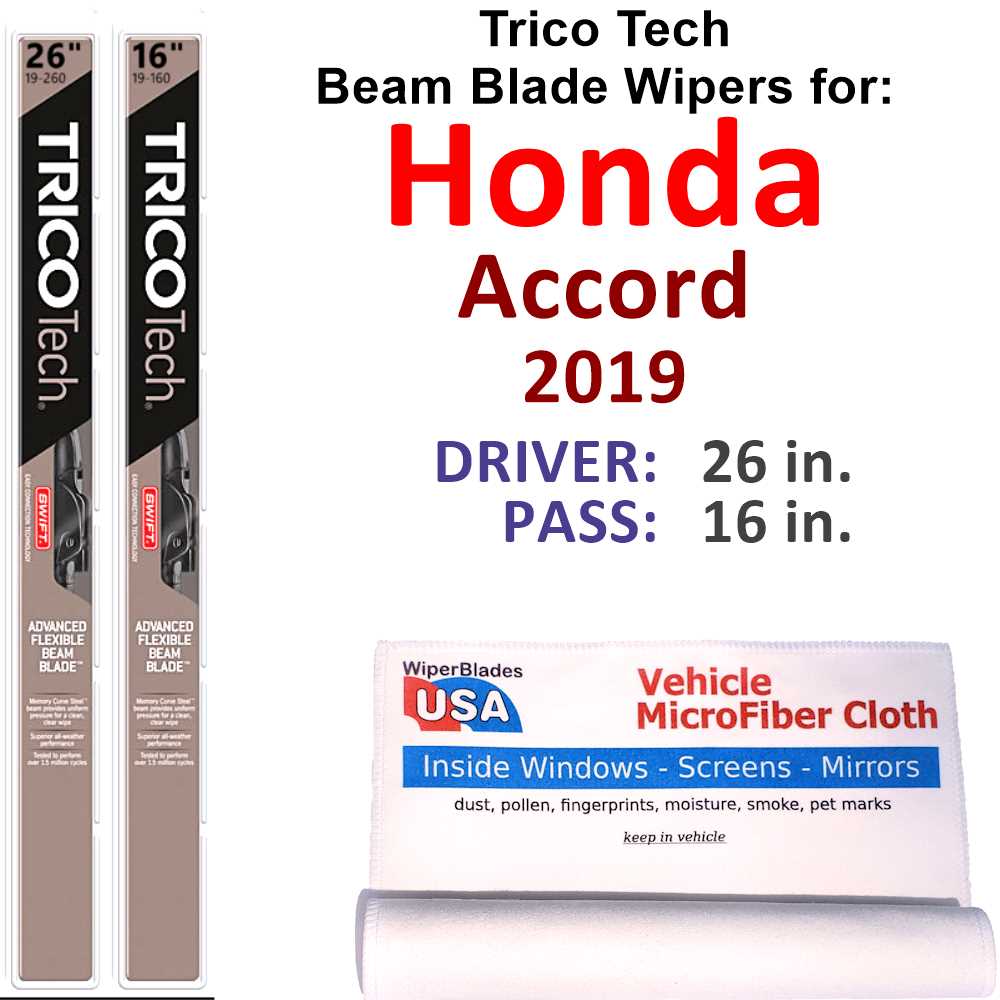 2019 Honda Accord Beam Blade Wipers (Set of 2)