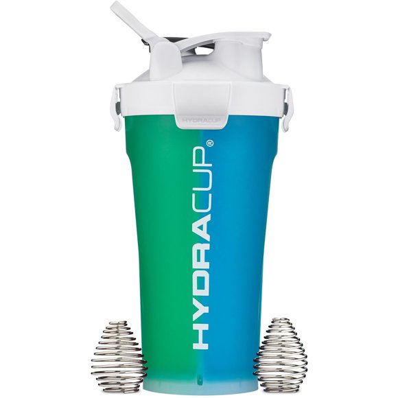 Hydra Cup Dualshaker Pro Botella Mezcladora De 32 Oz Para Batidos De Proteínas Taza Mezcladora Con Mango Y Batidor De Bolas Botella Mezcladora Doble Con Almacenamiento 2 En 1 Para Viajar Sin Bpa (Blan