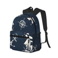 thumbnail image 2 of Picia Vintage Marine Large Capacity Backpack Classic Style Backpack Casual Backpack Water-Resistant School Work Travel Outdoor Backpack, 2 of 8