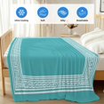 thumbnail image 4 of Turquoise Cooling Blanket,Lightweight Breathable Summer Throw Blanket with Double Sided Cold Effect,Geometric Boho Ethnic Tile Chic Monochrome Picnic Blankets Bed Sheet for Hot Sleepers 40"x60", 4 of 8
