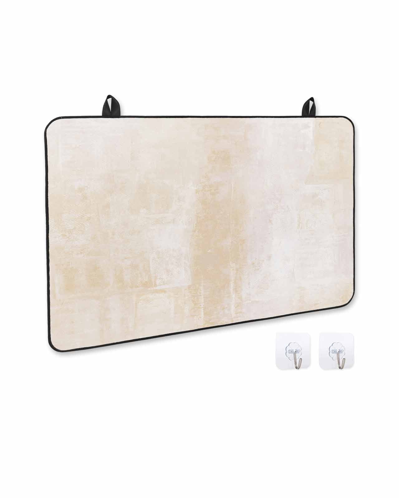 nqOlkjepod Large Induction Cooktop Protector Mat 24"x21", Beige Stove Top Covers for Electric Stove, Retro Oil Painting Modern Abstract Art Aesthetics Stove Burner Cover Mats, Glass Top Stove Cover