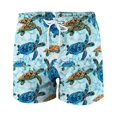 thumbnail image 5 of hlysgo Swim Trunks for Men no Liner Casual Graphic Drawstring Quick Dry Beach Shorts with Pockets Summer Travel Swim Shorts Blue XXXXXL, 5 of 6