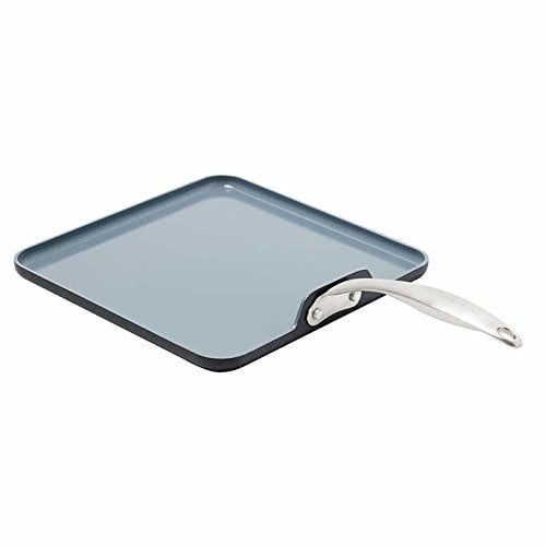 GreenPan Hard Anodized Non-Stick Ceramic Square 10 inch Grill Pan 11 inch Griddle Pan