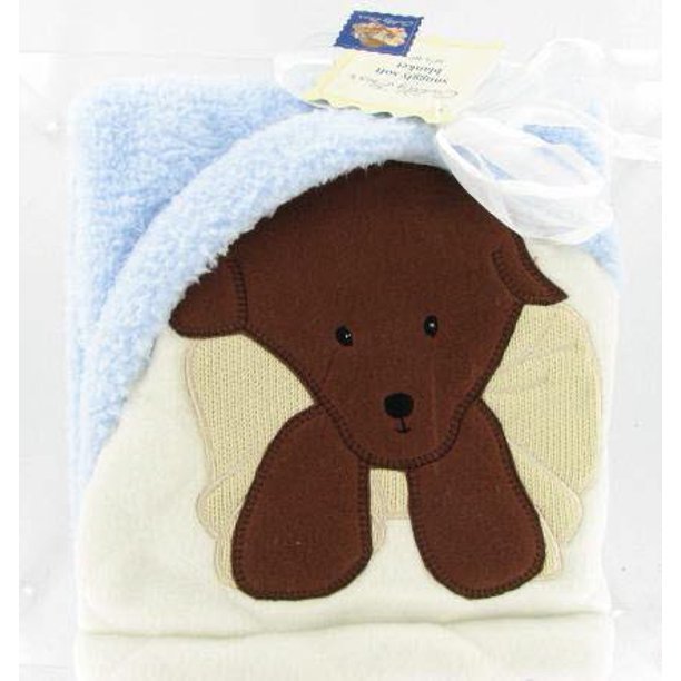 Cuddly Bear Fleece Blanket Blue