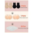 thumbnail image 4 of 2 Pairs Invisible Sticky Bras for Women - Push Up, Backless, Strapless (Black), 4 of 7