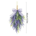 thumbnail image 3 of Christmas Wreath Upside Down Tree Hanging Wall Decor, Purple Artificial Fir Branches with Ornaments, Indoor Front Door Holiday Decoration 15.7 Inch, 3 of 6