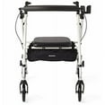 thumbnail image 3 of Medline Luxe Rollator, Folding Rolling Walker, 300lb Weight Capacity, 7" Wheels, White Frame, 3 of 7