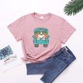 thumbnail image 5 of Camiseta de manga corta de verano de Pascua con cuello redondo suelto informal estampado para mujer Fridja  bn1337, 5 of 5