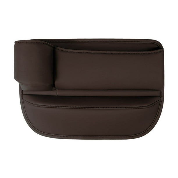 Caja de almacenamiento de la consola central del coche - Organizador de espacio para asientos con portavasos para teléfonos, llaves, aperitivos y cambio