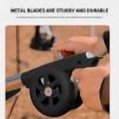 PEONAVET Hand Operated Blower Handheld Barbecue Fans, Portable Barbecue Fans With Manual Processing Speed Control And Metal Fan Blades, Outdoor Barbecue Fire Box, Camping And Hiking Picnics
