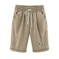 thumbnail image 3 of frariair Cargo Pants Women Summer High Waisted Cotton Print Plus Size Shorts Lacing Beach Workout Pocket Five Point Khaki, 3 of 6