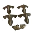 thumbnail image 4 of GUOOL 6x 4pcs Vintage Metal Wooden Box Cabinet Book Corner Edge Protector Cover, 4 of 9