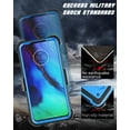 thumbnail image 2 of Case for Moto G Power / Moto G Stylus (2020) / Moto G Pro, [2 Pack Temerped Glass Screen Protector] [Kickstand] Combo Holster Belt Clip [Heavy Duty] Full-Body Rugged Holster Case (Blue), 2 of 8