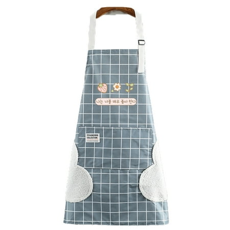 

Cooking Apron for Adult Adjustable Waterproof Kitchen Aprons with Practical Pocket and Side Hand Wipers for Housework BBQ Chef Birthday Christmas Gifts