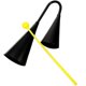 thumbnail image 1 of Metal Cowbells Durable Calling Bell Black Musical Instrument for Outdoor Class Festival (Small Size), 1 of 4