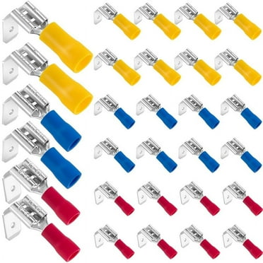 Spade Connectors, 22-10 AWG 1/4In Piggyback Spade Assortment Kit