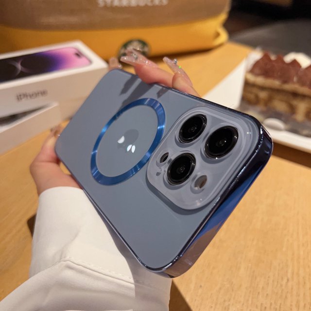 Lujo Ultrafino Chapado Máquina Original Coincidencia De Color Magnético Funda Para Teléfono iPhone 11 12 Pro MAX Completa Para